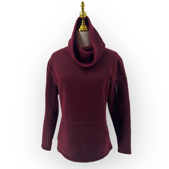 Smartwool | Women’s Hudson Trail Pullover Fleece Sweater | Red | Small - Picture 2 of 8